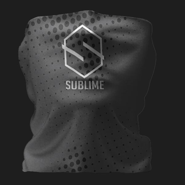 Single Layer Standard Neck Gaiter - Style 5 - Dark Gray/White Thumbnail