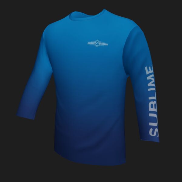 Performance Long Sleeve Shirt - Faded - Electric Blue/Royal Blue Thumbnail