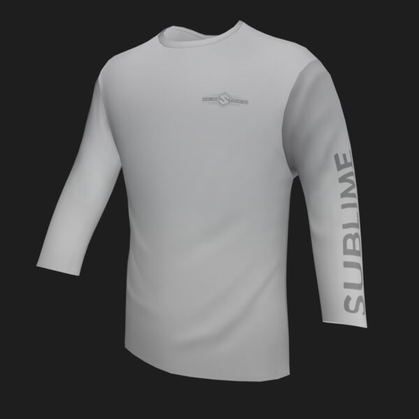 Performance Long Sleeve Shirt - Faded - Gray/White Thumbnail