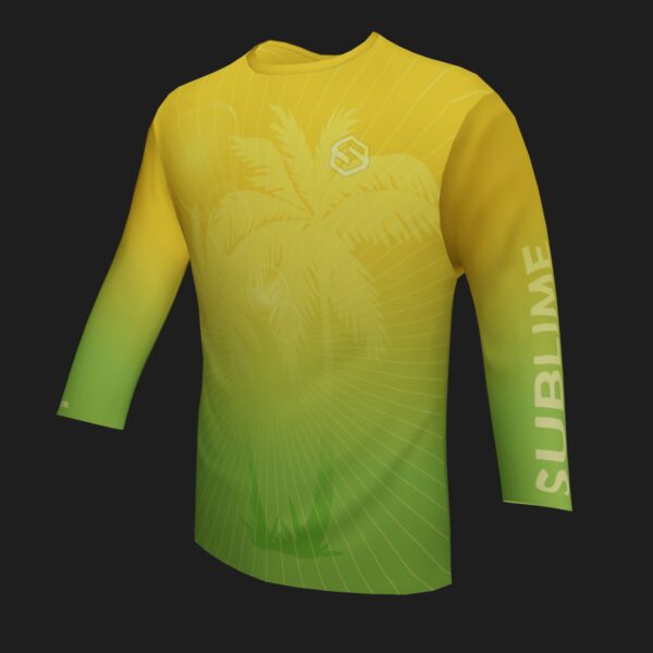 Performance Long Sleeve Shirt - Tropical - Gold/Lime Thumbnail