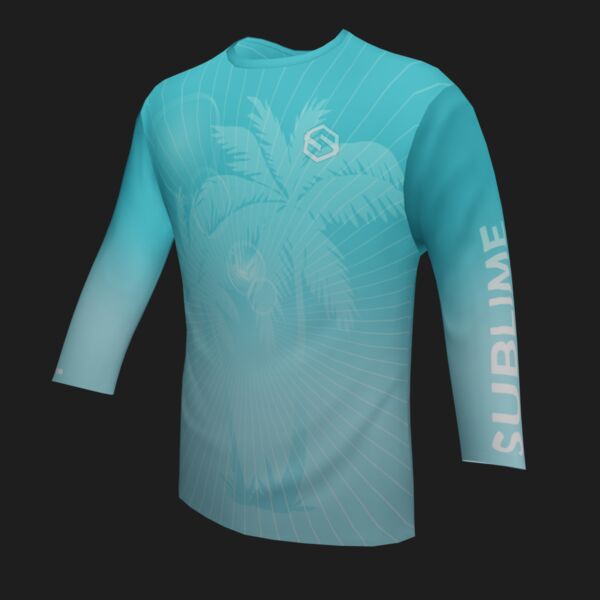 Performance Long Sleeve Shirt - Tropical - Coastal Blue/Columbia Thumbnail